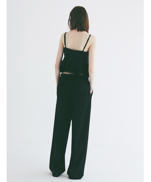 CLANE(クラネ)の「CLANE/クラネ/BUBBLE PEPLUM CAMI TOPS(キャミソール・レディース・ブラック・1)」の7枚目の写真