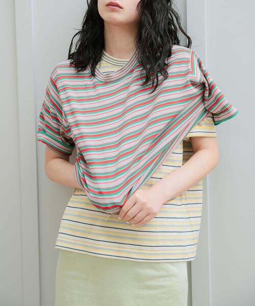 RYE TENDER(ライテンダー)の「RYE TENDER CENTRE T-SHIRTS(Tシャツ/カットソー・レディース・ベージュ系その他/レッド系その他/グレー系その他・0)」の1枚目の写真