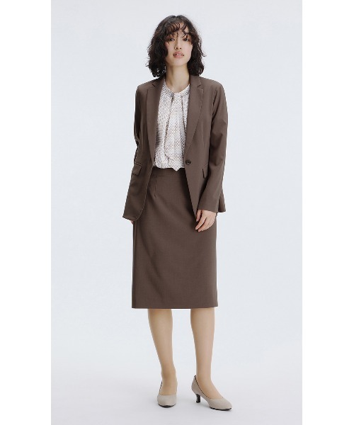 AOYAMA(アオヤマ)の「ゼロプレッシャースーツ【タイトスカート】【セットアップ着用可】(スーツスカート・レディース・ブラウン・L/M/S/LL)」の5枚目の写真