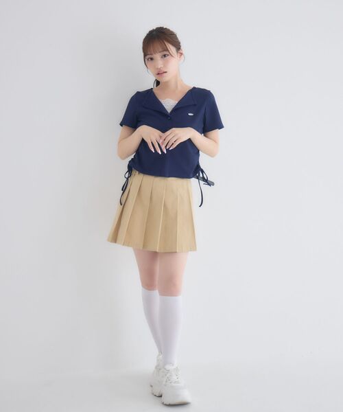 ems excite(エムズエキサイト)の「【3点セット】マルチwayプリーツSK(スカート・レディース・チャコールグレー/ベージュ・FREE)」の10枚目の写真