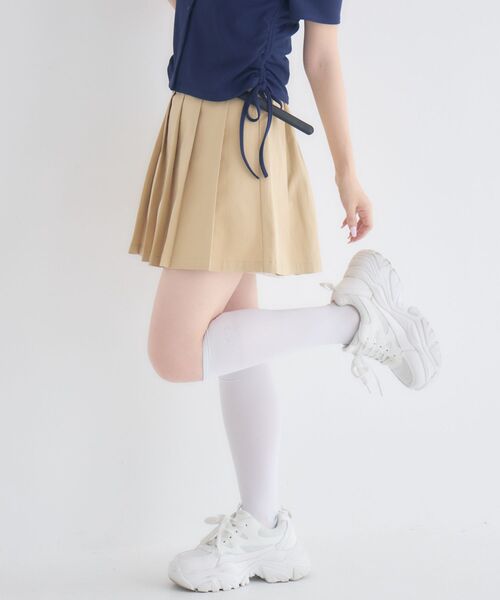 ems excite(エムズエキサイト)の「【3点セット】マルチwayプリーツSK(スカート・レディース・チャコールグレー/ベージュ・FREE)」の14枚目の写真