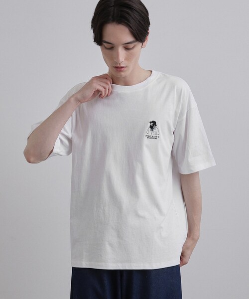 セール】ひげオジワンポイントTシャツ（Tシャツ/カットソー）｜tk