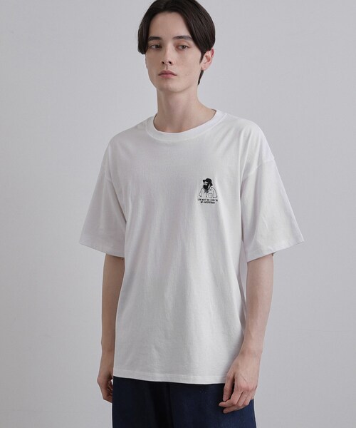 セール】ひげオジワンポイントTシャツ（Tシャツ/カットソー）｜tk