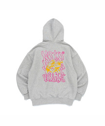 tms bxng french terry oversized hoodie - melange gray