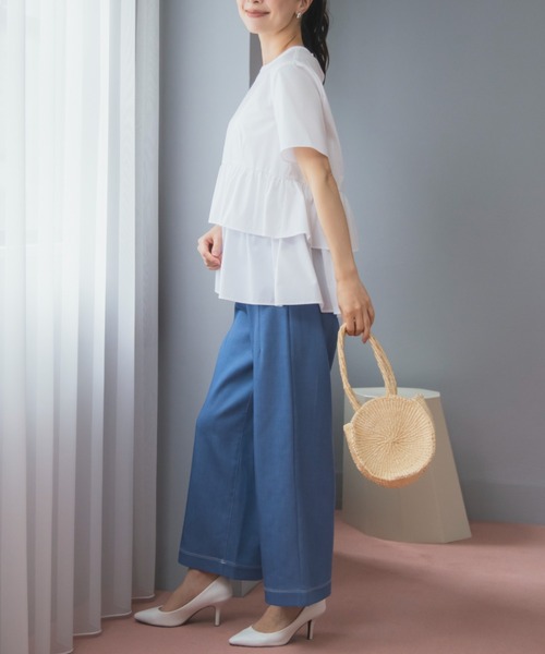 Sono(ソーノ)の「【SONO/ソーノ】カラーラインデニムパンツ(デニムパンツ・レディース・インディゴブルー/ライトブルー・2/1)」の7枚目の写真