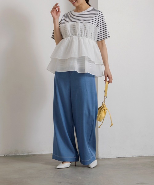 Sono(ソーノ)の「【SONO/ソーノ】カラーラインデニムパンツ(デニムパンツ・レディース・インディゴブルー/ライトブルー・2/1)」の10枚目の写真