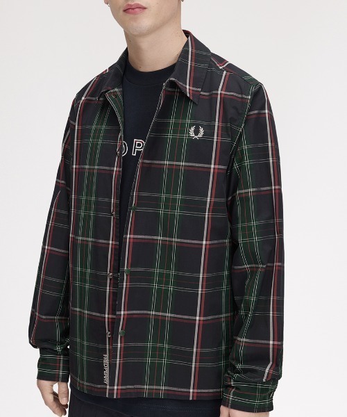 FRED PERRY(フレッドペリー)の「【先行予約受付中】Fred Perry Tartan Overshirt/フレッドペリータータンチェックオーバーシャツ(シャツ/ブラウス・メンズ・グリーン・S/M/L)」の2枚目の写真