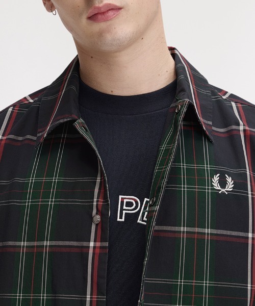 FRED PERRY(フレッドペリー)の「【先行予約受付中】Fred Perry Tartan Overshirt/フレッドペリータータンチェックオーバーシャツ(シャツ/ブラウス・メンズ・グリーン・S/M/L)」の3枚目の写真