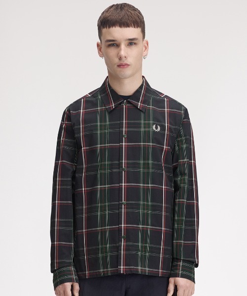 FRED PERRY(フレッドペリー)の「【先行予約受付中】Fred Perry Tartan Overshirt/フレッドペリータータンチェックオーバーシャツ(シャツ/ブラウス・メンズ・グリーン・S/M/L)」の7枚目の写真