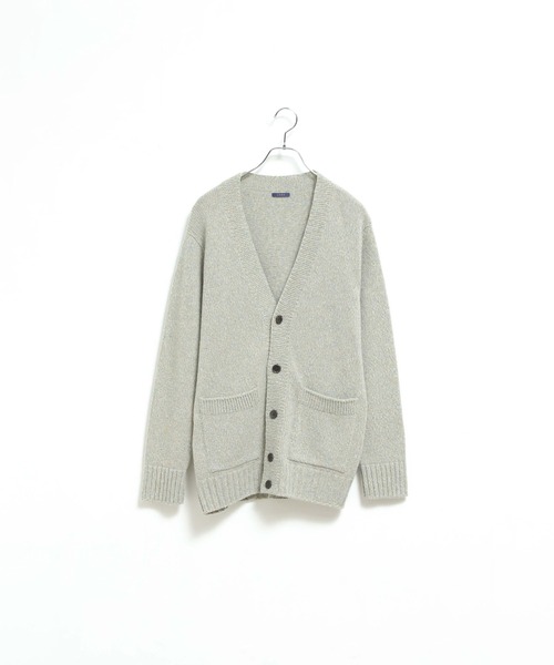 LENO（リノ）の「「LENO / リノ」EXTRA FINE LAMB MELANGE CARDIGAN（ニット/セーター・レディース・オフホワイト/キャメル/ブルー・1）」の4枚目の写真