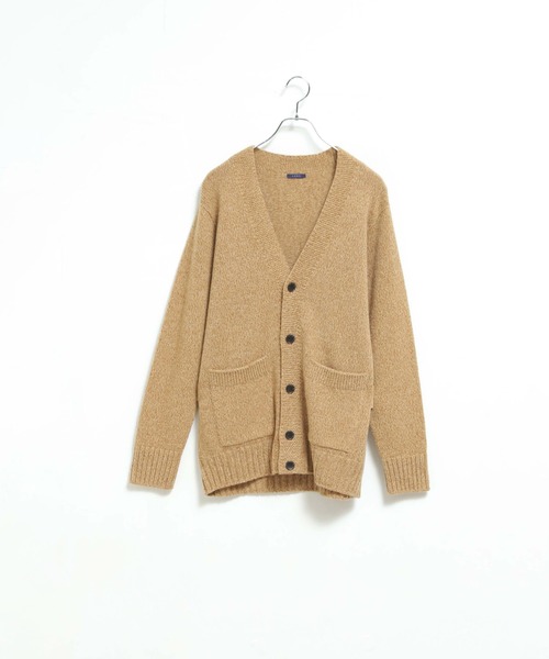 LENO（リノ）の「「LENO / リノ」EXTRA FINE LAMB MELANGE CARDIGAN（ニット/セーター・レディース・オフホワイト/キャメル/ブルー・1）」の5枚目の写真