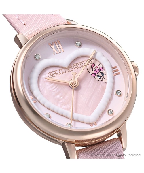 ANGEL HEART(エンジェルハート)の「Angel Heart/エンジェルハート ESTHER BUNNY Collaboration 腕時計 AHT-EB26PPK レディース ポーチセット(アナログ腕時計・レディース・ピンク・FREE)」の5枚目の写真