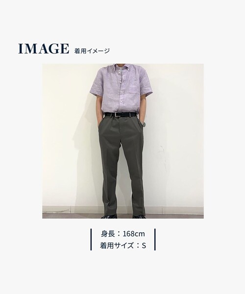 BROOKS BROTHERS(ブルックスブラザーズ)の「アイリッシュリネン ショートスリーブ スポーツシャツ Regular Fit(シャツ/ブラウス・メンズ・パープル・SMALL/MEDIUM/LARGE/X-LARGE)」の7枚目の写真