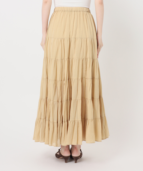 Couture d'adam（クチュールドアダム）の「《NOBLE別注カラー》COUTURE D'ADAM SushiVoile Tiered Skirt（スカート・レディース・ベージュ/ボルドー・38）」の11枚目の写真