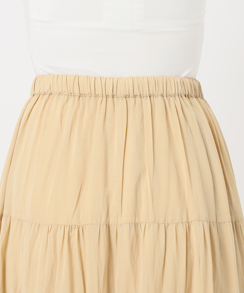Couture d'adam（クチュールドアダム）の「《NOBLE別注カラー》COUTURE D'ADAM SushiVoile Tiered Skirt（スカート・レディース・ベージュ/ボルドー・38）」の13枚目の写真