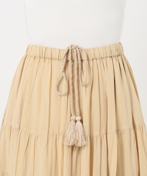 Couture d'adam（クチュールドアダム）の「《NOBLE別注カラー》COUTURE D'ADAM SushiVoile Tiered Skirt（スカート・レディース・ベージュ/ボルドー・38）」の14枚目の写真