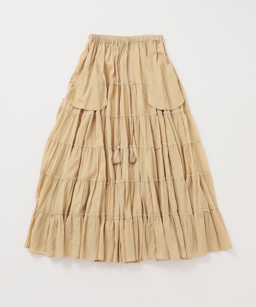 Couture d'adam（クチュールドアダム）の「《NOBLE別注カラー》COUTURE D'ADAM SushiVoile Tiered Skirt（スカート・レディース・ベージュ/ボルドー・38）」の19枚目の写真