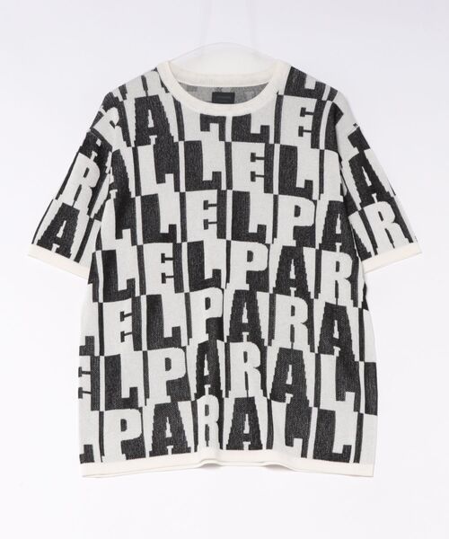 B.I.D.(ビーアイディー)の「《MMMM》ダブルジャガードニット PARALLEL、CHAIN、 TEE(Tシャツ/カットソー・メンズ・ホワイト・LARGE)」の1枚目の写真