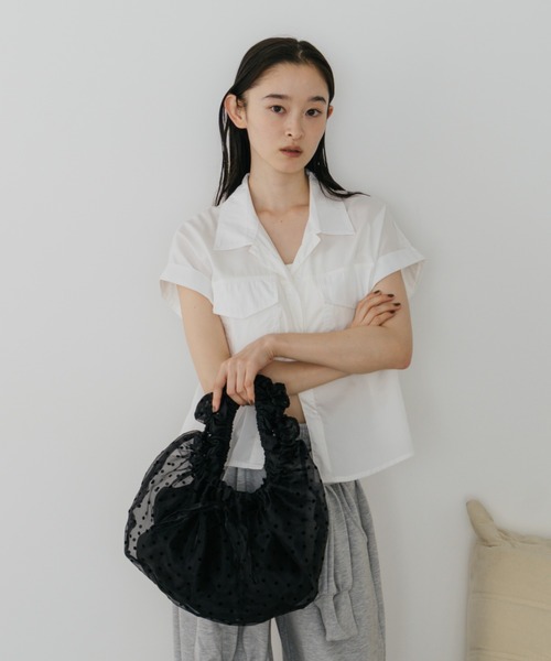 duei（デュイ）の「シアードットギャザーハンドルバッグ　/ セパレート可能（ハンドバッグ・レディース・ホワイト/ブラック・FREE）」の9枚目の写真