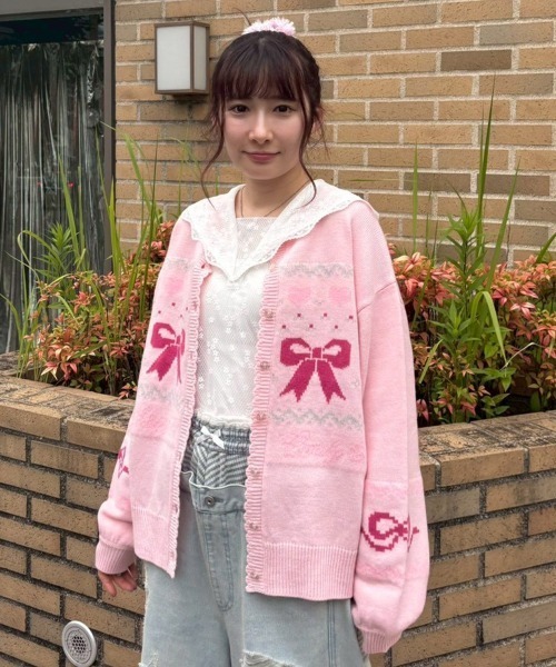Candy Stripper(キャンディストリッパー)の「LACY SAILOR COLLAR トップス(Tシャツ/カットソー・レディース・オフホワイト/ブラック・FREE)」の9枚目の写真