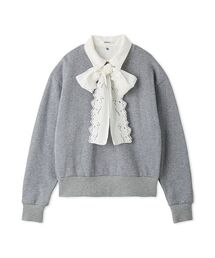 SNIDEL（スナイデル）の「【USAGI ONLINE/ZOZO TOWN限定】エンブロイダリーボウタイスウェット（スウェット）」