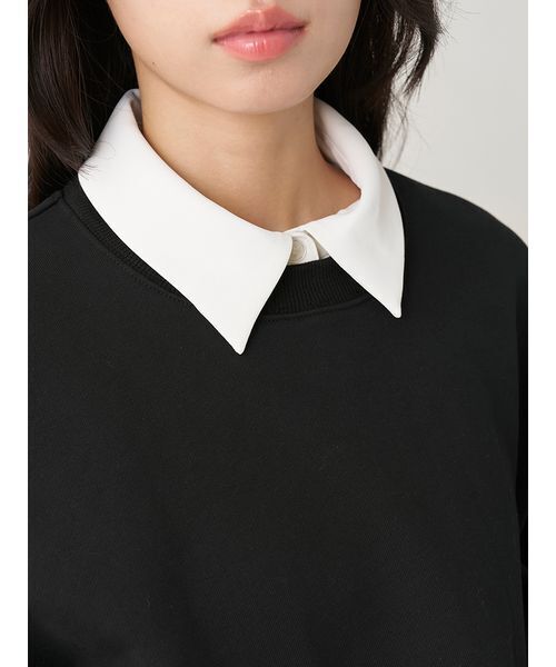 SNIDEL(スナイデル)の「【USAGI ONLINE/ZOZO TOWN限定】エンブロイダリーボウタイスウェット(スウェット・レディース・グレー/ネイビー/キャメル/ブラック・F)」の13枚目の写真