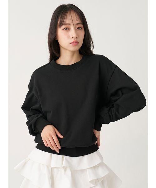 SNIDEL(スナイデル)の「【USAGI ONLINE/ZOZO TOWN限定】エンブロイダリーボウタイスウェット(スウェット・レディース・グレー/ネイビー/キャメル/ブラック・F)」の15枚目の写真
