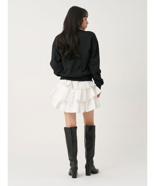 SNIDEL(スナイデル)の「【USAGI ONLINE/ZOZO TOWN限定】エンブロイダリーボウタイスウェット(スウェット・レディース・グレー/ネイビー/キャメル/ブラック・F)」の19枚目の写真