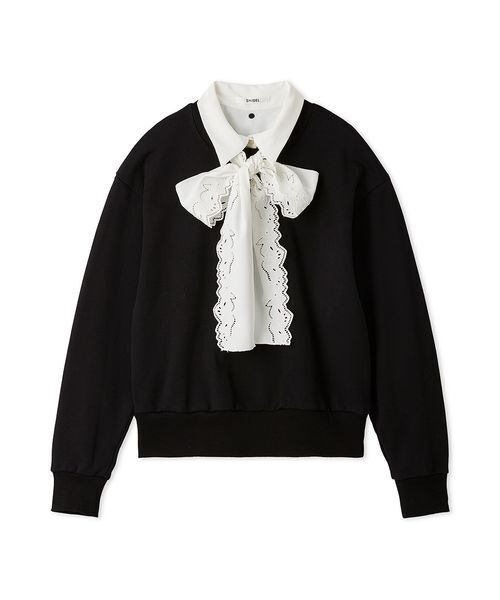 SNIDEL(スナイデル)の「【USAGI ONLINE/ZOZO TOWN限定】エンブロイダリーボウタイスウェット(スウェット・レディース・グレー/ネイビー/キャメル/ブラック・F)」の22枚目の写真