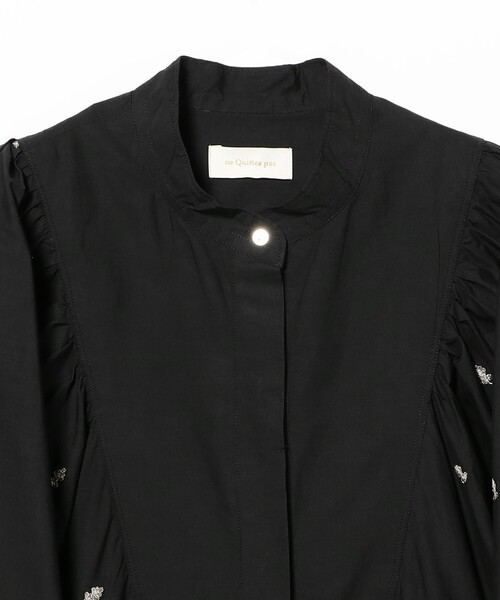 Demi-Luxe BEAMS(デミルクス ビームス)の「ne Quittez pas / ビンディ シャツ ワンピース(ワンピース・レディース・ブラック・MEDIUM)」の3枚目の写真