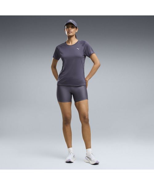 PUMA(プーマ)の「PUMA プーマ ウィメンズ ランニング ラン ヴェロシティ 半袖 Tシャツ(Tシャツ/カットソー・レディース・ダークグレー/ラベンダー・X-LARGE/SMALL/LARGE/MEDIUM)」の4枚目の写真