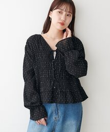 フロッキードットフリル ブラウス（シャツ/ブラウス）｜JOURNAL