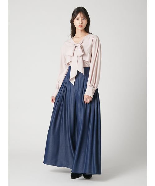 FRAY I.D(フレイアイディー)の「ラッフルボウタイブラウス(シャツ/ブラウス・レディース・ホワイト/インディゴブルー/ピンク・F)」の11枚目の写真