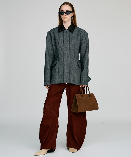 PRANK PROJECT(プランクプロジェクト)の「【2026Autumn Pre-Order】ウールアワーグラスバーンジャケット / Wool Hourglass Barn Jacket(ブルゾン・レディース・グレー・FREE)」の9枚目の写真