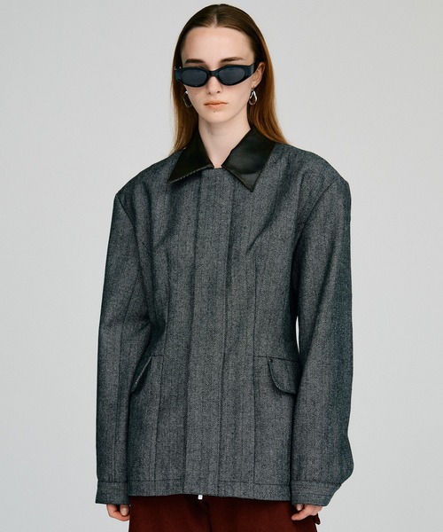 PRANK PROJECT(プランクプロジェクト)の「【2026Autumn Pre-Order】ウールアワーグラスバーンジャケット / Wool Hourglass Barn Jacket(ブルゾン・レディース・グレー・FREE)」の12枚目の写真