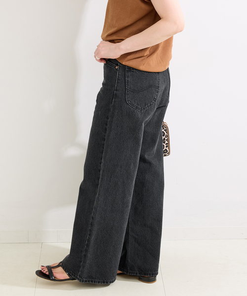 Lee(リー)の「ウォッシャブル / Lee / リー 別注 Wide Pants(デニムパンツ・レディース・ブラック/ライトブルー・SMALL/MEDIUM)」の7枚目の写真