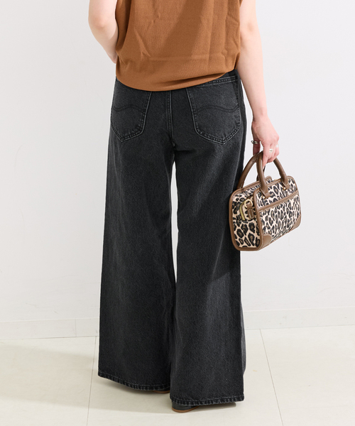 Lee(リー)の「ウォッシャブル / Lee / リー 別注 Wide Pants(デニムパンツ・レディース・ブラック/ライトブルー・SMALL/MEDIUM)」の8枚目の写真