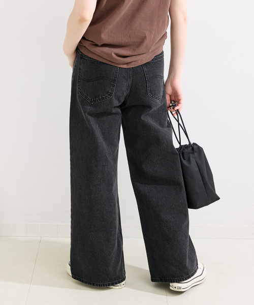 Lee(リー)の「ウォッシャブル / Lee / リー 別注 Wide Pants(デニムパンツ・レディース・ブラック/ライトブルー・SMALL/MEDIUM)」の14枚目の写真
