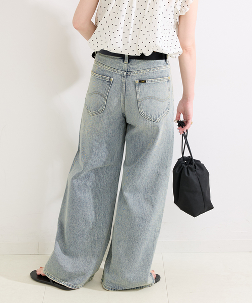 Lee(リー)の「ウォッシャブル / Lee / リー 別注 Wide Pants(デニムパンツ・レディース・ブラック/ライトブルー・SMALL/MEDIUM)」の22枚目の写真