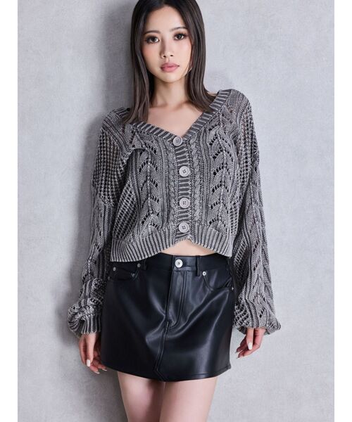 GYDA(ジェイダ)の「ハイウエストフェイクレザースカートライクショートパンツ(スカート・レディース・ブラック・SMALL/MEDIUM/X-SMALL)」の22枚目の写真