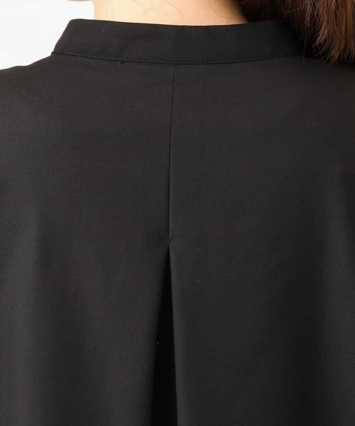 MK MICHEL KLEIN（エムケーミッシェルクラン）の「[洗える]マイクロサキソニー ヘムレースブラウス（シャツ/ブラウス・レディース・ブラック/グレー・38）」の16枚目の写真