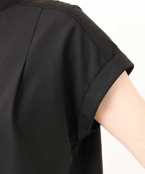 MK MICHEL KLEIN（エムケーミッシェルクラン）の「[洗える]マイクロサキソニー ヘムレースブラウス（シャツ/ブラウス・レディース・ブラック/グレー・38）」の17枚目の写真