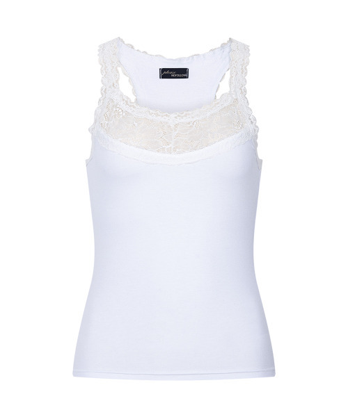 PLEASENOFOLLOW（プリーズノーフォロー）の「Zuri Lace Sleeveless Top (White)（Tシャツ/カットソー・レディース・その他・FREE）」の2枚目の写真