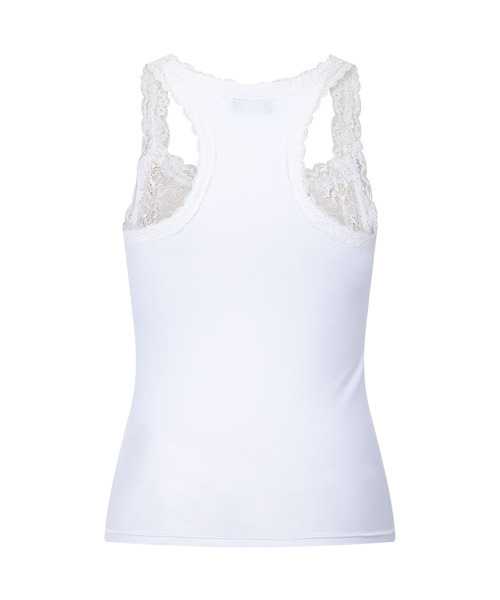 PLEASENOFOLLOW（プリーズノーフォロー）の「Zuri Lace Sleeveless Top (White)（Tシャツ/カットソー・レディース・その他・FREE）」の3枚目の写真