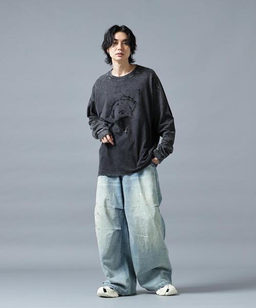 DANKE SCHON(ダンケシェーン)の「DankeSchon/ダンケシェーン/CHEMICAL BRUST RHINESTONE(Tシャツ/カットソー・メンズ・ブラック・M/L)」の3枚目の写真