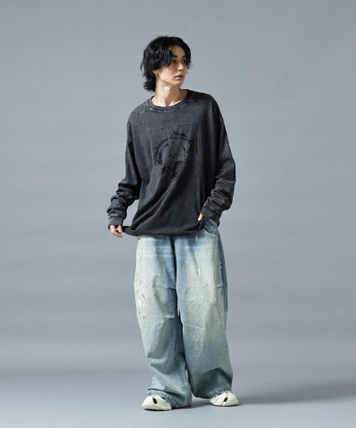 DANKE SCHON(ダンケシェーン)の「DankeSchon/ダンケシェーン/CHEMICAL BRUST RHINESTONE(Tシャツ/カットソー・メンズ・ブラック・M/L)」の8枚目の写真