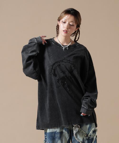 DANKE SCHON(ダンケシェーン)の「DankeSchon/ダンケシェーン/CHEMICAL BRUST RHINESTONE(Tシャツ/カットソー・メンズ・ブラック・M/L)」の10枚目の写真