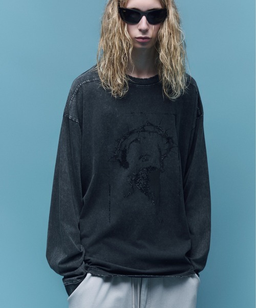 DANKE SCHON(ダンケシェーン)の「DankeSchon/ダンケシェーン/CHEMICAL BRUST RHINESTONE(Tシャツ/カットソー・メンズ・ブラック・M/L)」の1枚目の写真
