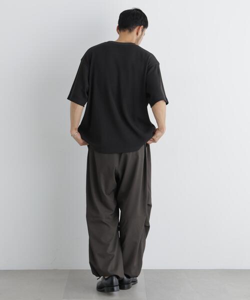 NANO universe(ナノユニバース)の「USAコットン×COOLMAX(R) ワッフルワイドTシャツ半袖(Tシャツ/カットソー・メンズ・ホワイト/ブラック/ブラウン/カーキ・L/M/XL)」の11枚目の写真