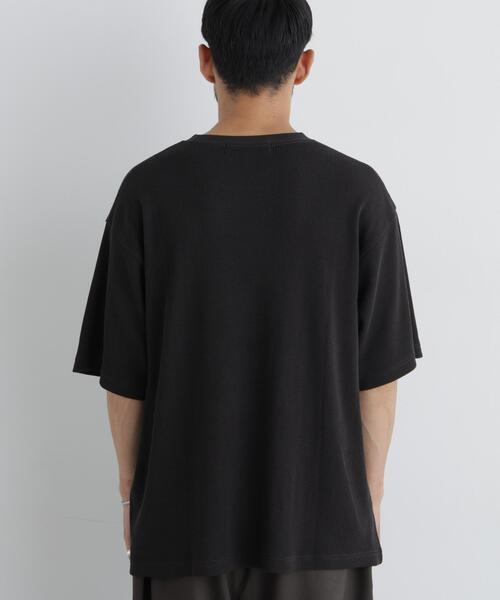 NANO universe(ナノユニバース)の「USAコットン×COOLMAX(R) ワッフルワイドTシャツ半袖(Tシャツ/カットソー・メンズ・ホワイト/ブラック/ブラウン/カーキ・L/M/XL)」の13枚目の写真